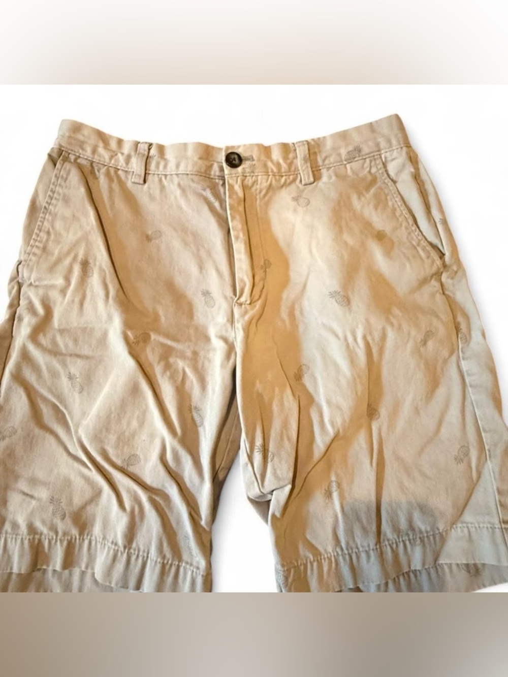 Amazon Essentials Men's Tan Pineapple-Print Chino Shorts